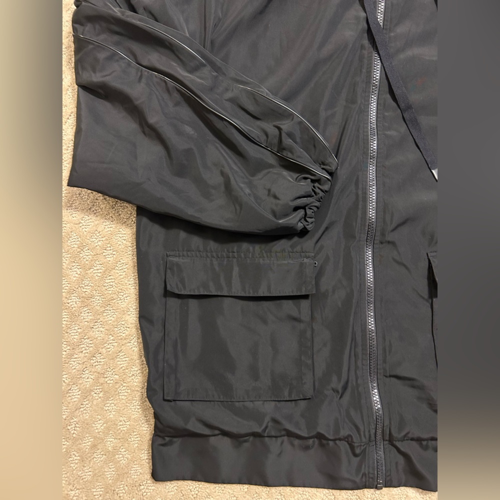 NWOT ALO Yoga Legion Reversible Hooded Oversized Black Jacket (Sz XS) - Picture 5 of 11